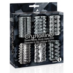 Crystalline Clear Textured Cock Sleeve 6 Pack Product Image