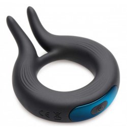 Trinity 4 Men 10 Function Cock Viper Dual Stimulating Cock Ring - Black Product Image