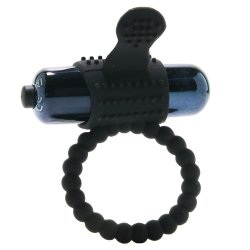 Fantasy C-Ringz Vibrating Silicone Super Ring - Black Product Image