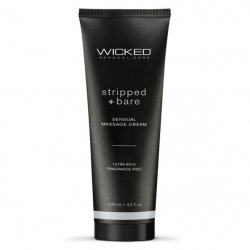 Wicked Sensual Care Stripped + Bare Unscented Sensual Massage Cream - 4oz Product Image