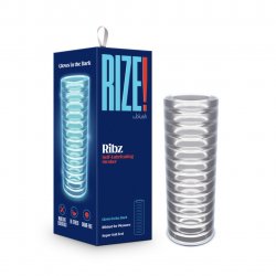 Rize! Ribz Self Lubricating Stroker - Clear Product Image