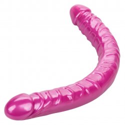 Size Queen 17" Double Ended Veined Dildo - Pink Product Image