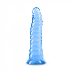 NS Novelties Fantasia Nymph Suction Cup Rippled Dildo - Blue Product Image
