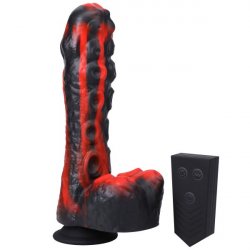 Fort Troff Tendril Thruster Mini Fuck Machine Textured Dildo with Remote - Red & Black Product Image