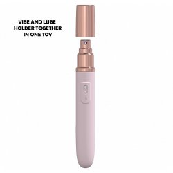 LoveLine: The Traveler 10 Speed Vibe with Lube Holder - Pink Product Image
