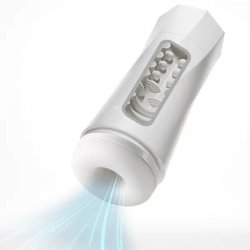 Sky Intense Suction & Vibration Blowjob Machine - White Product Image