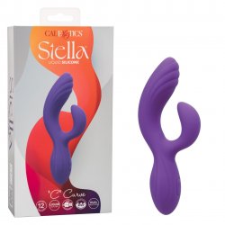 Stella Liquid Silicone "C" Curve Dual Massager - Purple Product Image