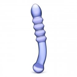 Glas Purple Rain Ribbed Dildo Product Image