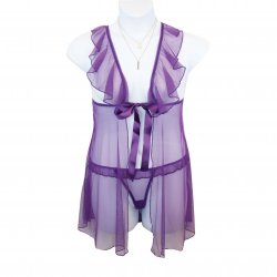 Hello Sexy! The Lily Lilac Babydoll and Panty Set - M/L Product Image
