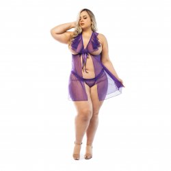 Hello Sexy! The Lily Lilac Babydoll and Panty Set - 1XL/2XL Product Image