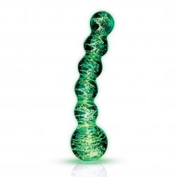 WhipSmart Glow-In-The-Dark 5.5" Glass Anal Bead Dildo Product Image