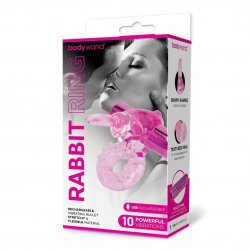 Bodywand Rechargeable Rabbit Ring Couples Cock Ring - Pink Product Image