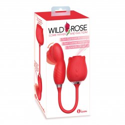 Icon Wild Rose Clit Sucker with Attached Come Hither Motion Bullet Product Image