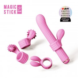 Magic Stick Multi Functioning Vibrator S1 Plus Kit - Pink Product Image