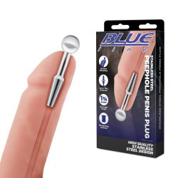 Blue Line Stainless Steel Peephole Penis Plug Product Image