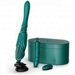 ZALO Sesh Compact Thrusting Heated Sex Machine - Green Product Image