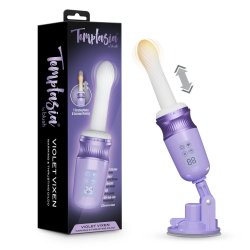Blush Temptasia Violet Vixen Warming and Thrusting Dildo Vibe with Mount  and Thigh Strap | Sex Toys & Adult Novelties @ Elegant Angel