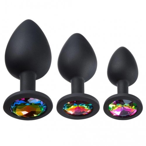 Cloud 9 Gems Jeweled Silicone Anal Plug Training Kit Sex