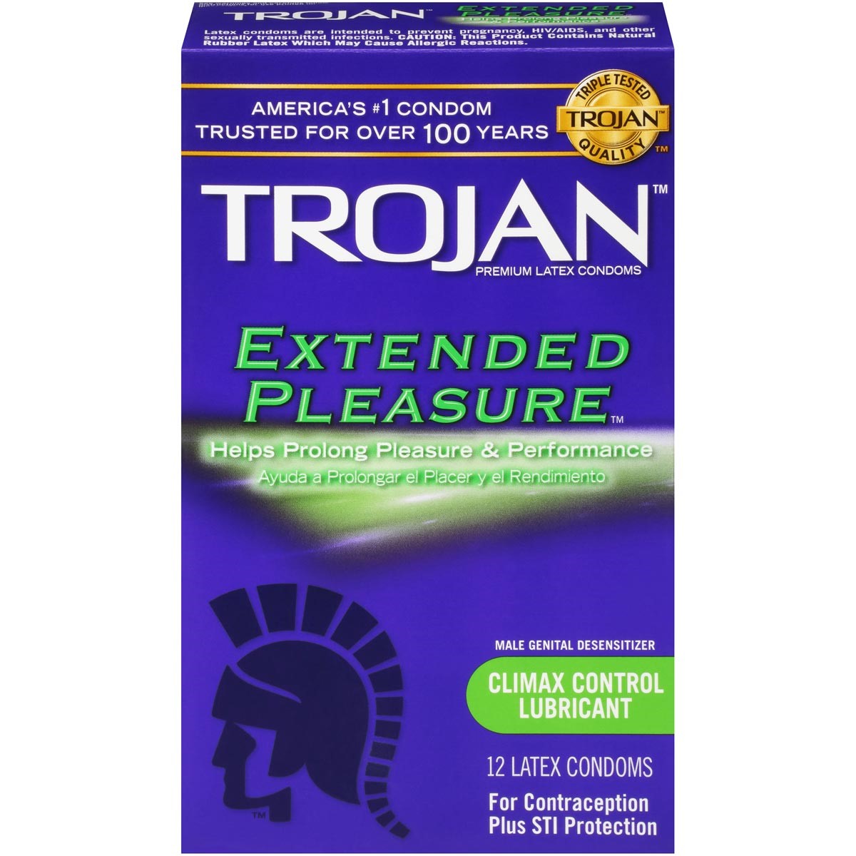 Trojan Extended Pleasure Premium Latex Condoms 12 Pack Sex Toy Hotmovies 3195