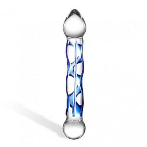 Glas 6 5 Full Tip Textured Glass Dildo Sex Toys At Adult Empire