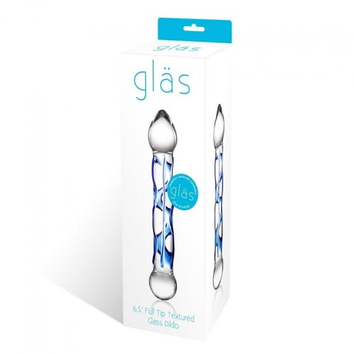 Glas 6 5 Full Tip Textured Glass Dildo Sex Toys And Adult Novelties