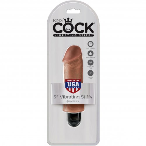 King Cock 5 Vibrating Stiffy Vibrator Sleeve Tan Sex Toys At Adult