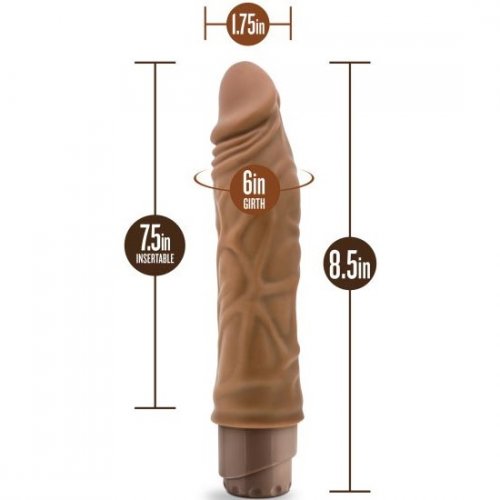 Dr Skin Cock Vibe 10 Mocha 8 5 Length Sex Toys At