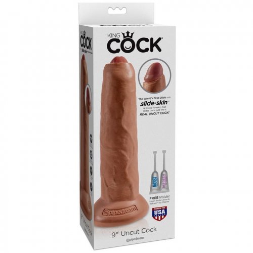 King Cock 9 Uncut Cock Tan Sex Toys Adult Novelties