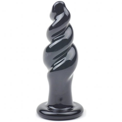 Glass Anal Plug Twist And Shout Black Sex Toys At