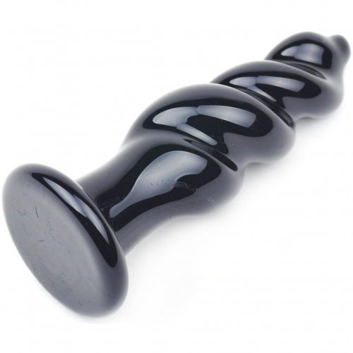 Glass Anal Plug Twist And Shout Black Sex Toys At Adult Empire