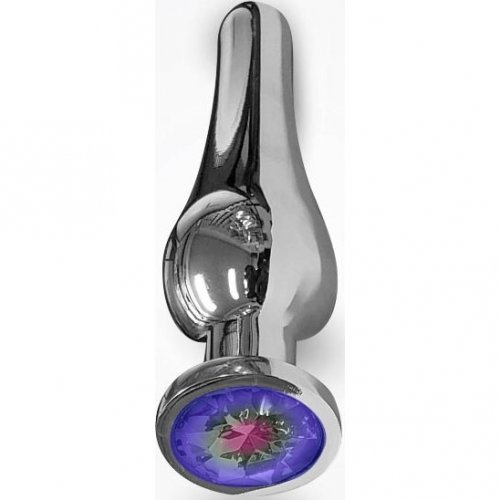 The Reluxer Butt Plug Tall Silver Chromed Stainless Steel With Shimmer