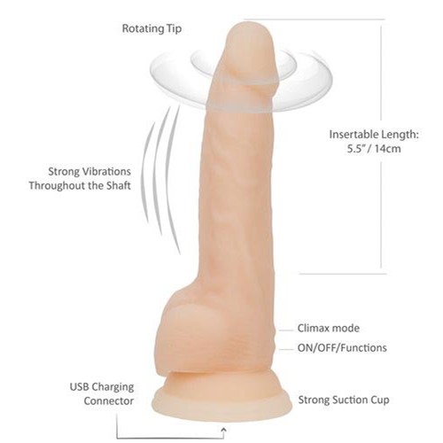 Naked Addiction Rotating And Vibrating Recharegable 8 Silicone Dong Sex Toys At Adult Empire 5915