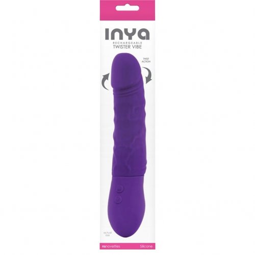 Inya Twister Rotating Silicone Vibrator Purple Sex