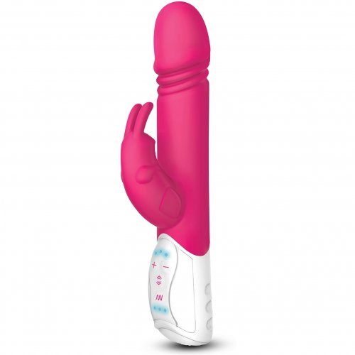 Rabbit Essentials Thrusting Rabbit Vibrator With Throbbing Shaft