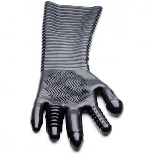 Extra Long Textured Fisting Glove Black Sex Toys At Adult Empire