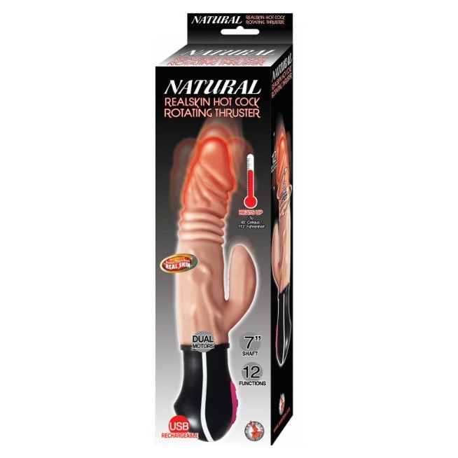 Natural Real Skin Hot Cock Rotating and Thrusting Dildo Sex Toy - HotMovies