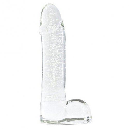 Firefly Glass Glow In The Dark Smooth Ballsey 4 Dildo Clear Sex