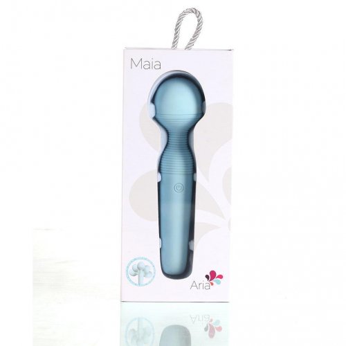 Maia Aria 15 Function Bendable Waterproof Vibrating Pleasure Wand Blue Sex Toys At Adult Empire