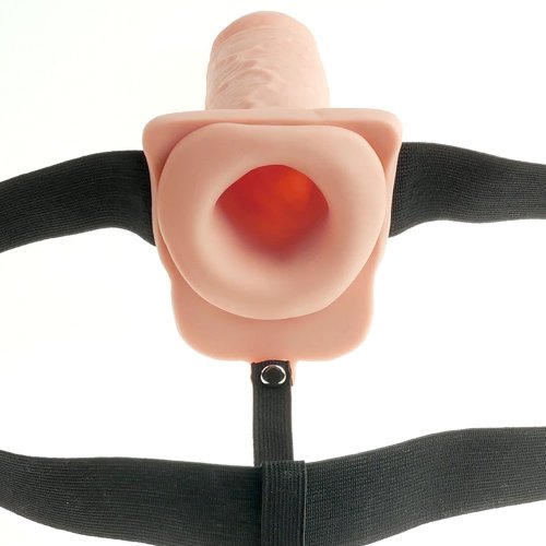 Fetish Fantasy 7 Hollow Rechargeable Strap On With Balls