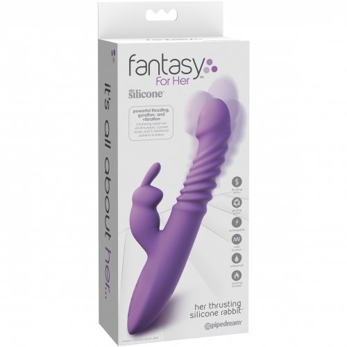 Fantasy For Her Her Thrusting Silicone Rabbit Purple Sex Toys