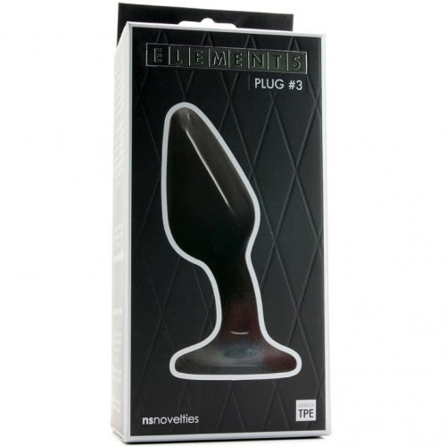 Elements Anal Plug 3 Black Sex Toys And Adult Novelties