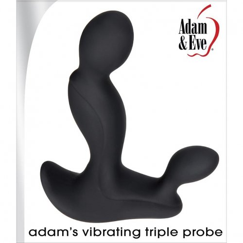 Adams Vibrating Triple Probe Prostate Massager Black Sex Toys At Adult Empire