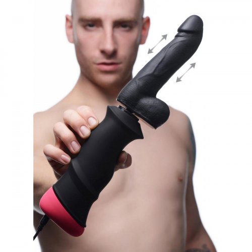 Lovebotz Mega Pounder Hand Held Thrusting Silicone Dildo