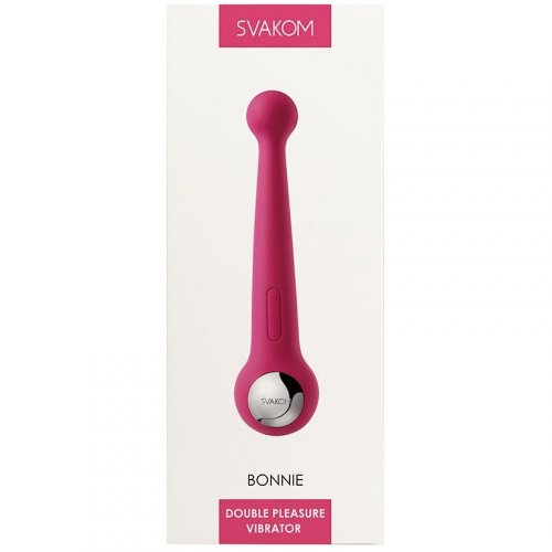 Svakom Bonnie Double Head Flexible G Spot And Clitoris Pleasure Vibrator Plum Red Sex Toys At