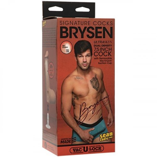 Signature Cocks Brysen 7 5 Ultraskyn Cock With Removable Vac U Lock Suction Cup Sex Toys At