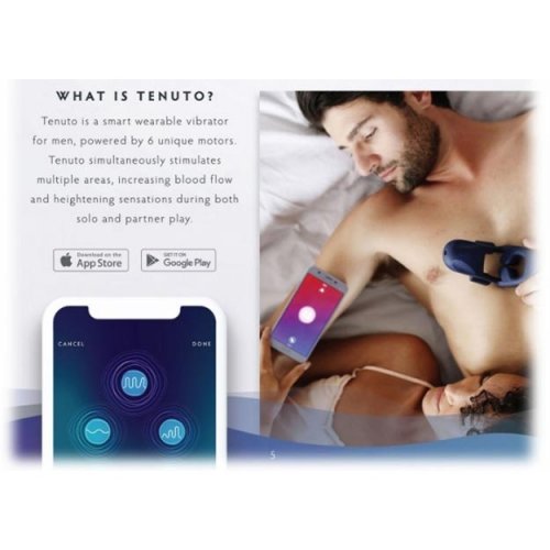 Tenuto Smart Wearable Vibrator W 6 Motors Black Iris