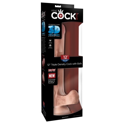 King Cock Plus Triple Density 12 Cock With Balls Vanilla Sex Toys