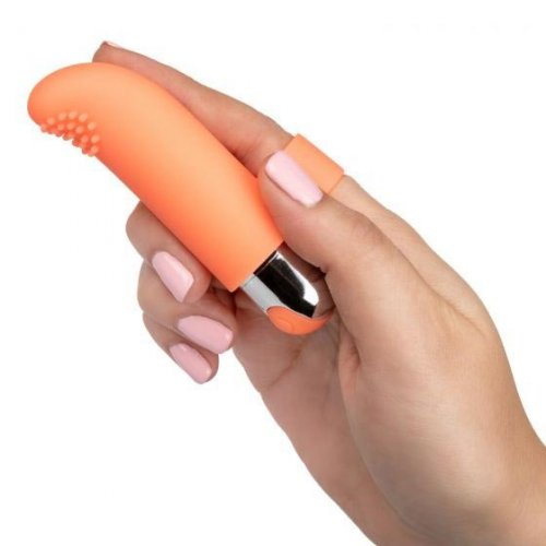 Intimate Play Rechargeable Finger Tickler Orange Sex Toys At Adult