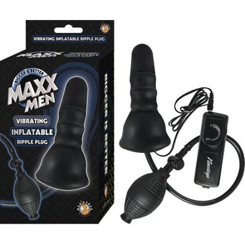 Maxx Men Inflatable Vibrating Dream Plug Black Sex