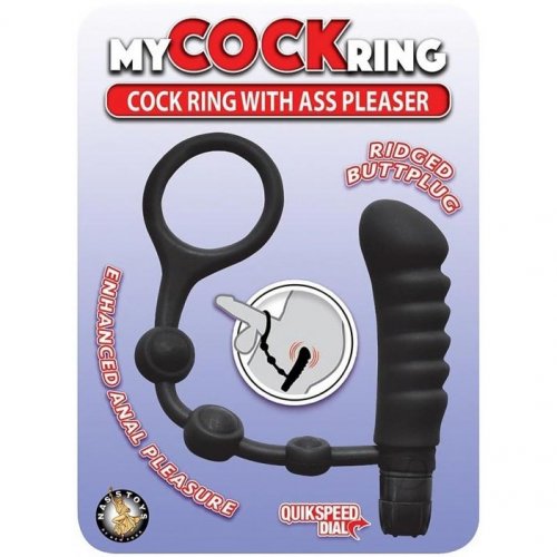 My Cock Ring Vibrating Silicone Cock Ring With Ass Pleaser